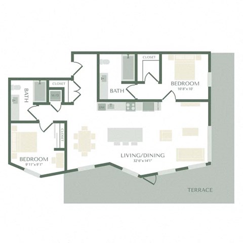 the plan of the first floor of the apartment